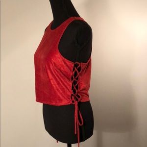Express Side Lace-up Sleeveless Crop Top Size M
